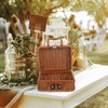 Alipis Woven Plastic Wicker Suitcase, Retro Rattan Suitcase Box with