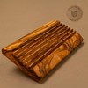 DAS OLIVENHOLZBRETT® Olive Wood Soap Dish / Fluted Olive Wood
