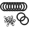 Bestlivings Curtain Rings (Diameter 40 mm) with Folding Hooks in