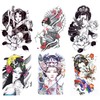 6 Sheets Temporary Geisha Tattoo Japanese Woman Tattoo Fake Tattoo