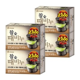 Mugunghwa Charcoal Exfoliating Soap 90g (4 packs) / 무궁화 참숯 때비누 90g 4입