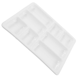 Tofficu Watercolor Pigment Tray Ceramic Mixer Artist Paint Palette Watercolor Painting Palette Ceramic Paint Pigment Mixing Plates Children Art Supplies