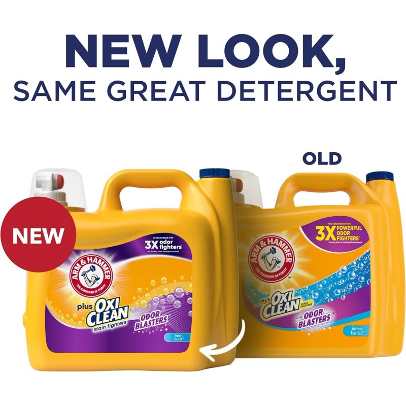 Arm & Hammer OxiClean Laundry Detergent, 128 Loads, 166.5 Fl