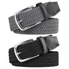 DKDDSSS Men's Elastic Belt, Unisex Elastic Fabric Belt, Braided Stretch