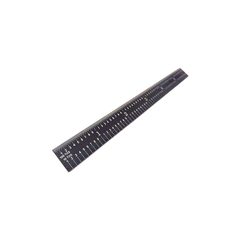 5R Flexible Machinist Ruler with Markings - 6 Inches, Black