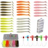 37 Pieces Box Rubber Fish Fishing Lure Set Agel Bait
