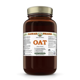 Oat (Avena Sativa) Dry Grain Glycerite, Made in Hawaii, Organic Raw Materials, All Natural, Vegan, Lab Tested Alcohol-Free Liquid Extract - 32 fl.oz