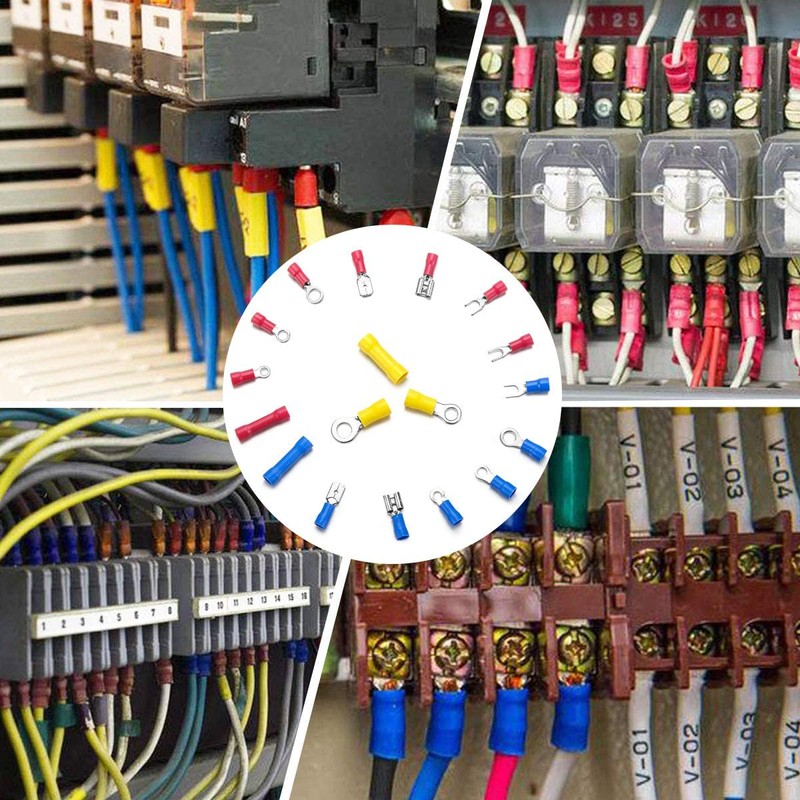 Qibaok 1500pcs Wire Connectors - Insulated Electrical Wire Terminals (Copper)