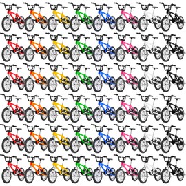 Poen 24 Pcs Kids Mini Finger Bikes Party Favors Miniature Fidget Bicycle Toy Metal Finger Bikes for Students Class Prizes Birthday Gift Goodie Bag Stuffers Carnival Prizes Christmas Stocking Fillers