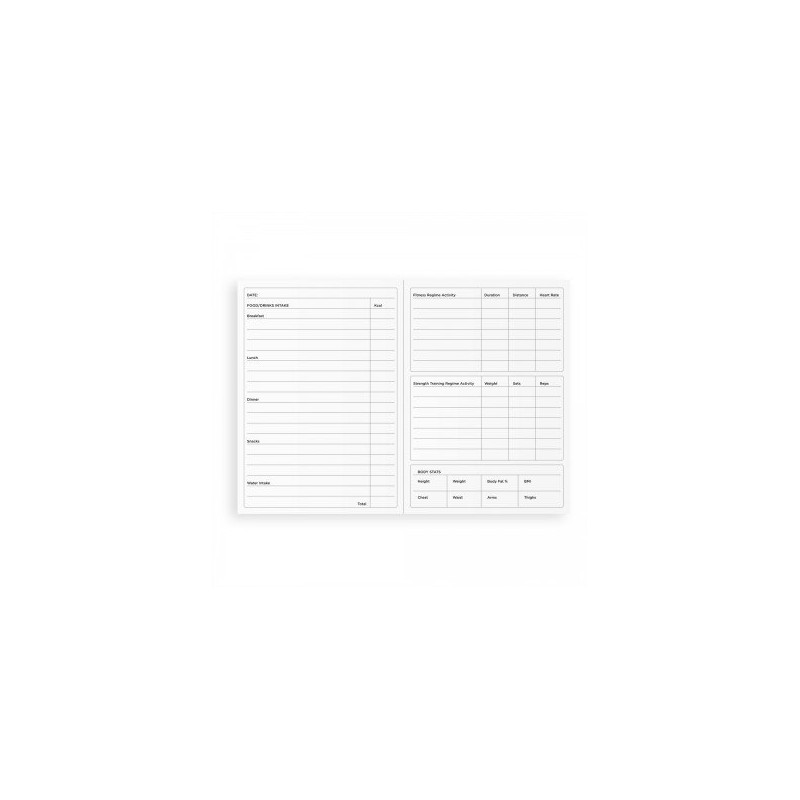Sports, Fitness & Diet Notebook - Hardback A5 (Bright Orange)