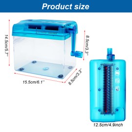 ICEBLUEOR Manual Paper Shredder, Portable Small Paper Shredders for Home Use, A6 Paper Documents Handmade Straight Cutting Tool, Mini Shredder for Home Office School Desktop Stationery (Blue)