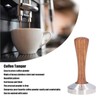 Coffee Tamper Stainless Steel Base Wooden Handle Heavy Duty Coffee