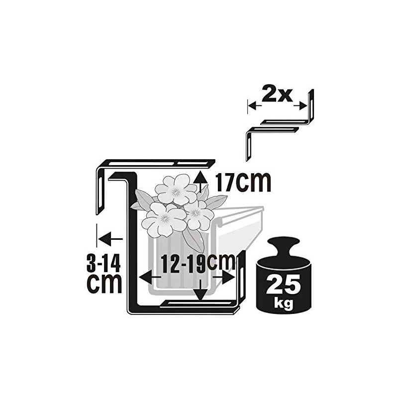 Windhager Flower Pot Holder, brown