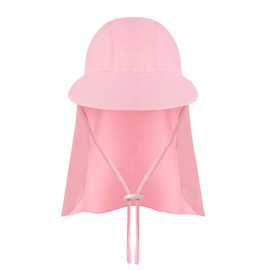 Toddler Kids Sun Hat with Neck Flap Boys Girls Legionnaire Swim Cap with Adjustable Chin Strap Sun Protection Visor Baseball Cap Travel Beach Hat for Outdoor Activities Pool Water Parks 3-8 Years