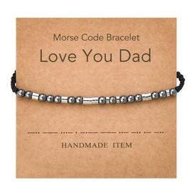 I Love You Dad Gifts from Daughter Son Father Dad Bracelet for Men Dad Fathers Day Gift Ideas Dad Birthday Gifts for Father Wedding Gift from Bride Groom Daddy Dad Keepsake Appreciation Gifts for Dads