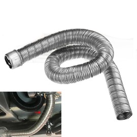 Inscrip Diesel Heater Exhaust Pipe, 22mm/24mm 60cm/100/200cm Dual-layer Stainless Steel Air Diesel Heater Exhaust Pipe Tube w/Cap, OE 36061100, For Webasto Eberspacher Heater (24mm 60CM)