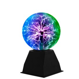 Plasma Ball 15 cm Magic Sphere Ball Light Touch and Sound Sensitive Plasma Ball Light Electrostatic Flash Ball Tri-Colour Light Educational Physics