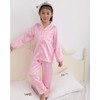 Happy Cherry Girls Satin Pajamas Button Down Elastic Sleepwear Lightweight