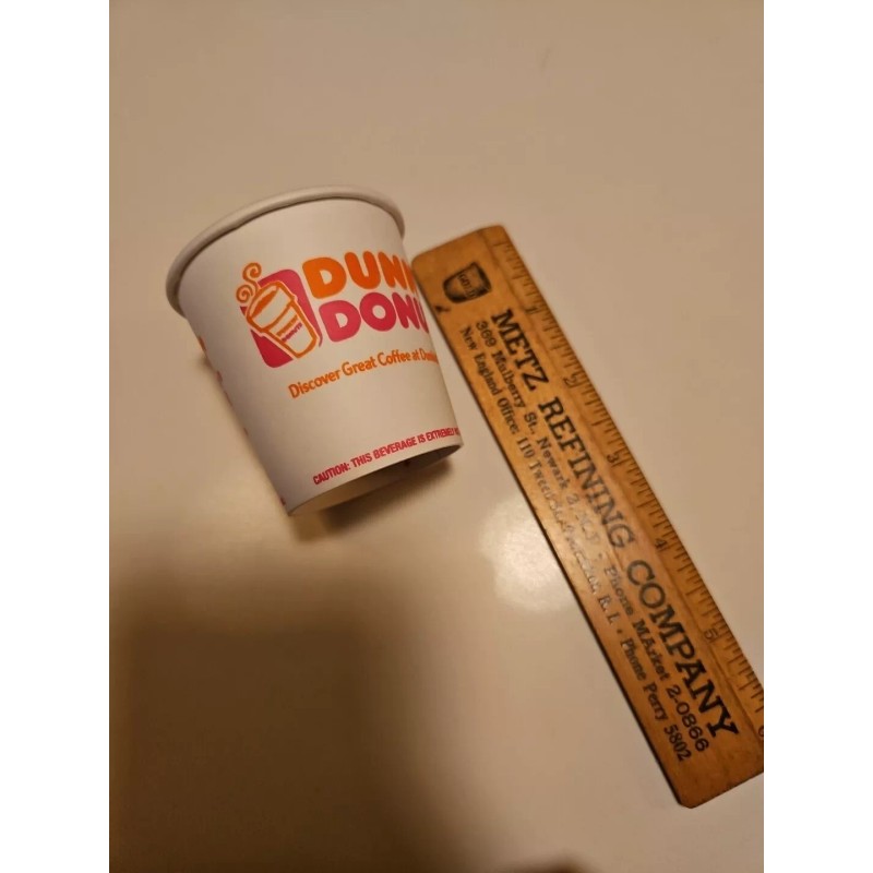 Dunkin' Donuts ONE Dunkin Donuts 4OZ White Paper Store Coffee
