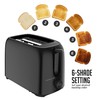 OVENTE Electric 2 Slice Toaster Machine with 6-Shade Browning Selector