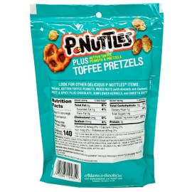 P-Nuttles Plus Toffee Pretzels Butter Toffee Peanuts Snack Mix, Butter Toffee Pretzels Resealable Bag 10 Ounce