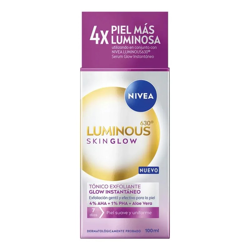 NIVEA Tónico Exfoliante Glow Instantáneo 100 ml: Exfoliación Suave y