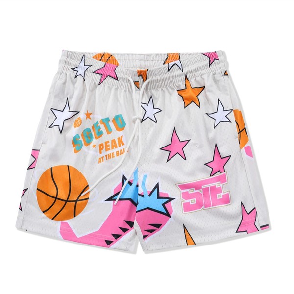 DIOTSR Mens Graphic Basketball Shorts Elastic Waistband Athletic Running Active