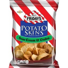 TGI Friday's Potato Skins Snack Chips, Sour Cream & Onion, 3-Ounce Bags (Pack...