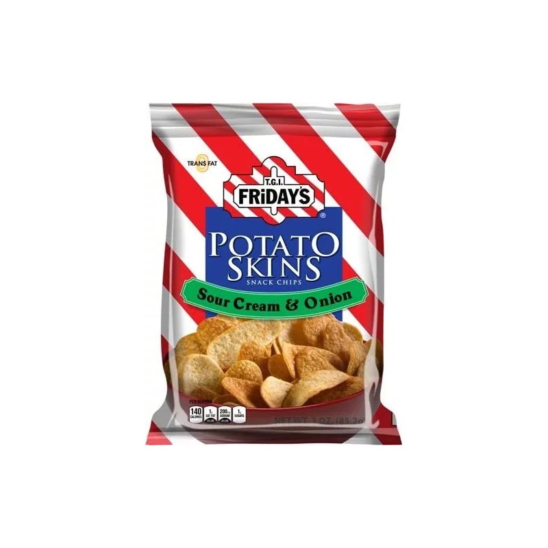 TGI Friday's Potato Skins Snack Chips, Sour Cream & Onion,