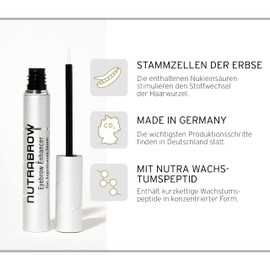 Nutracosmetic NutraBrow Eyebrow Enhancer & Nutralash Eyelash Formula 2.0 I Dense Eyebrow and Long Eyelashes in 6-12 Weeks I Serum for Eyelash and Eyebrow Growth I 3 ml & 1 ml