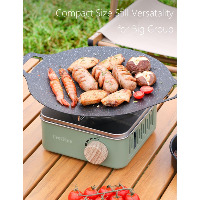 CretFine Mini Butane Camping Stove with Portable Bag, Indoor and