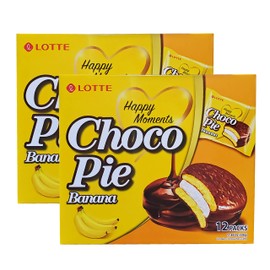 Lotte Choco Pies 2 Packs (Banana Choco Pie)