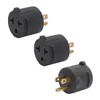 [3-Pack] Nema 15 Amp to 20 Amp Plug Adapter Listed