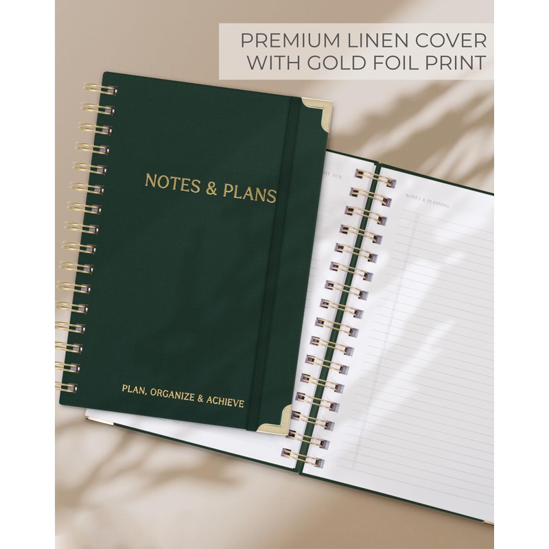 ZICOTO Aesthetic Daily Planner And Notebook With Hourly Schedule -