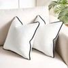 White Decorative Pillow Covers 18x18 for Couch Throw Pillows Velvet