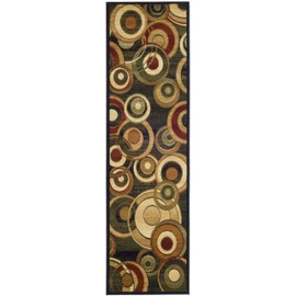 SAFAVIEH Lyndhurst Collection Runner Rug - 2'3" x 6', Black & Multi, Mid-Century Modern Design, Non-Shedding & Easy Care, Ideal for High Traffic Areas in Living Room, Bedroom (LNH225B)