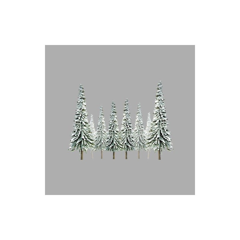 JT Scenic Snow Pine 6" to 10" O-Scale (12 Per