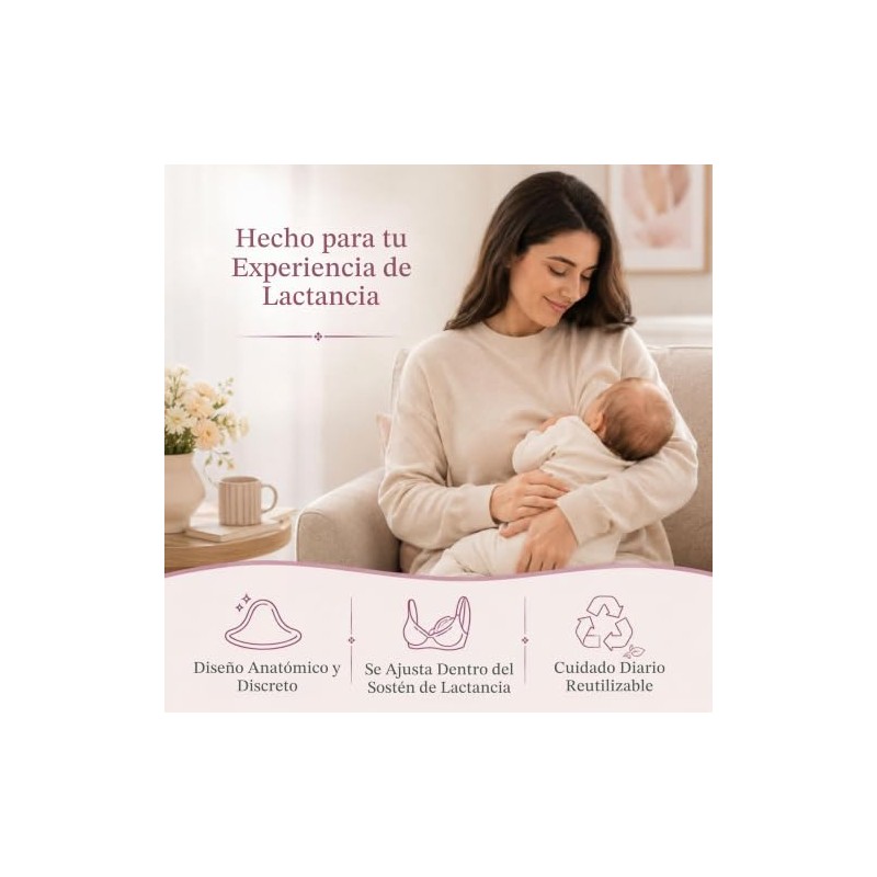 Silveriumom - Copas de lactancia, protectores para pezones y cubiertas