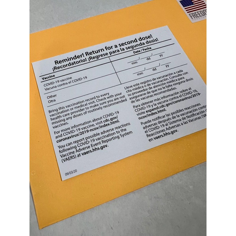 CDC COVID-19 Vaccination Blank Card Collector Use Only FREE SHIPPING