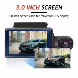 Unbranded Dual Lens Car DVR Dash Cam Video Recorder G-Sensor 1080P Front And Inside Camera