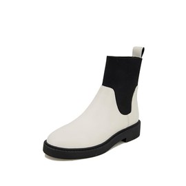 André Assous Violet Chelsea Bootie, Ivory/black, size 8.5