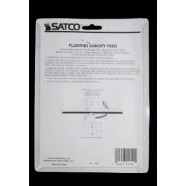 Satco Floating Canopy Feed - 3 Wire/Single Circuit Track Lighting TP154/TP155 - White