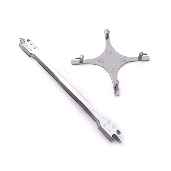 AAProTools 2 Pcs Dental Orthodontic Height Gauge Bracket 022 and Boone Gauge 3.5mm-4mm-4.5mm-5mm Instruments
