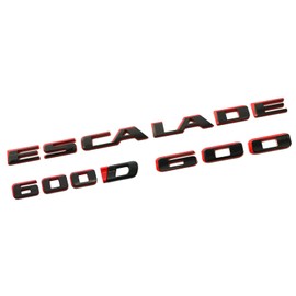 3Pcs Escalade 600 600D Rear Liftgate Emblem 3D Badge Letter 84787581 23440294 84740919 Compatible with fits Escalade (Redline)