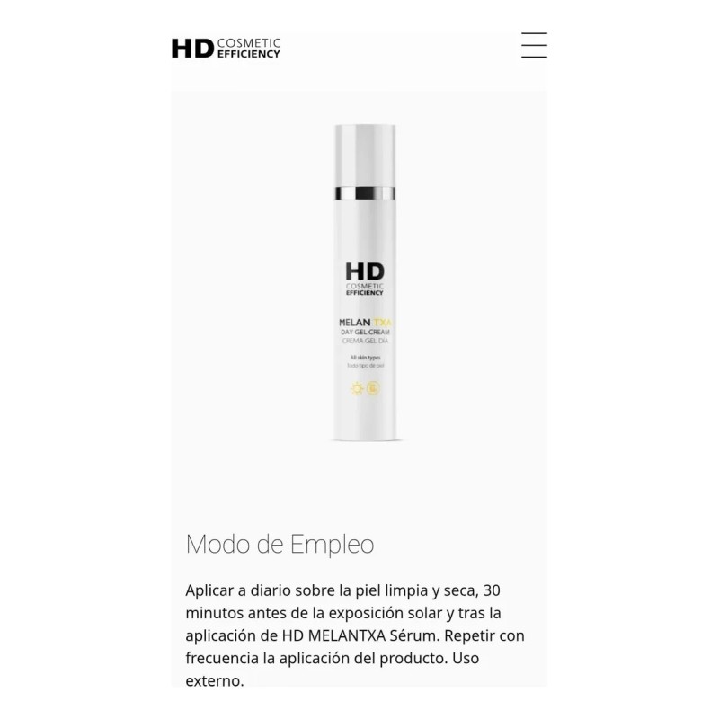 Kit De Muestras Hd Melan Txa Crema Gel Dia 50
