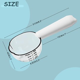 SSyang Hundefutter-Messlöffel, 1 Artikel Tierfutterlöffel, mit Skala 250 ml, Katzen-Nassfutterlöffel, Genaue Messung, für Hunde, Katzen,Reis, Mehl, Sojabohnen und Andere Körner Verwendet Werden(Weiß)