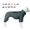 ArmyGreen Dog Warm Coat, Waterproof Windproof Reflective Vest, Zippered Adjustable