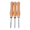 3Pcs Wood Lathe Turning Tool Chisel Beech Handle Steel Insert