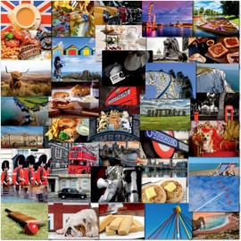 doodlecards 40 x London Postcards Mixed Multipack from Iconic London Landmarks and famous British icons (Best of Britain). Made in the UK.