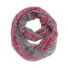 Fuchsia & Gray Leopard & Polka Dot Infinity Scarf